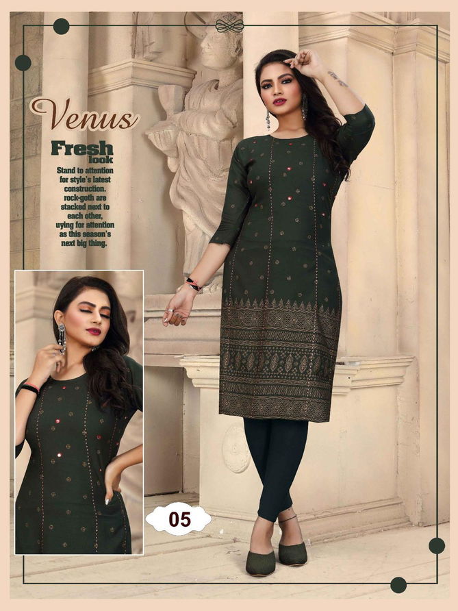 Aagya Venus Ethnic Wear Wholesale Kurti Collection